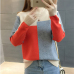 TIGENA Contrast Color Winter Sweater Women 2019 Long Sleeve Jumper Women Sweater and Pullover Knitted Sweater Female Pull Femme