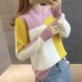 TIGENA Contrast Color Winter Sweater Women 2019 Long Sleeve Jumper Women Sweater and Pullover Knitted Sweater Female Pull Femme