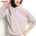 Tangada fashion woman solid hooded sweater female   long sleeve korean chic soft jumpers sweater ladies pull femme AQJ01