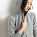 Tangada fashion woman solid hooded sweater female   long sleeve korean chic soft jumpers sweater ladies pull femme AQJ01