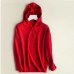 Tangada fashion woman solid hooded sweater female   long sleeve korean chic soft jumpers sweater ladies pull femme AQJ01