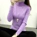 Thick Warm Women Turtleneck 2019 Winter Women Sweaters And Pullovers Knit Long Sleeve Cashmere Sweater Female Jumper Tops RE0973