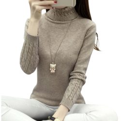 Thick Warm Women Turtleneck 2019 Winter Women Sweaters And Pullovers Knit Long Sleeve Cashmere Sweater Female Jumper Tops RE0973