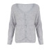 Trendy Women clothes solid Button -neck Knitted Sweater long sleeve casual cotton Knitwear Cardigan Tops one pieces