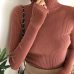 Turtleneck Ruched Women Sweater High Elastic Solid 2019 Fall Winter Fashion Sweater Women Slim Sexy Knitted Pullovers Pink White