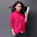 Turtleneck Sweater Female 2018 Autumn Winter Knitt Pullover Loose Long Sleeve Comfortable Soft Bottoming Shirt Female Sweater 47