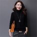 Turtleneck Sweater Female 2018 Autumn Winter Knitt Pullover Loose Long Sleeve Comfortable Soft Bottoming Shirt Female Sweater 47