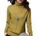 Turtleneck Sweater Female 2018 Autumn Winter Knitt Pullover Loose Long Sleeve Comfortable Soft Bottoming Shirt Female Sweater 47