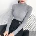 Turtleneck Women Sweater Ladies Slim Autumn Winter Knitted Femme Tops High Elasticity Soft Female Long Sleeve Pullovers Sweater