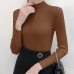 Turtleneck Women Sweater Ladies Slim Autumn Winter Knitted Femme Tops High Elasticity Soft Female Long Sleeve Pullovers Sweater