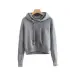 Vadim women faux diamonds beading hooded knitted sweater long sleeve stretchy solid pullovers female casual chic tops HA240