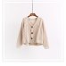 Vintage Twist Single-breasted Cardigans Sweater Casual Women Short Bat Sleeve Knit Coat 2019 Autumn Winter Loose Sweater Outwear