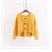 Vintage Twist Single-breasted Cardigans Sweater Casual Women Short Bat Sleeve Knit Coat 2019 Autumn Winter Loose Sweater Outwear