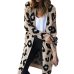 WENYUJH 2019 Long Cardigan Sweater Leopard Printed Long Sleeve Knitwear Women Sweater Autumn Sweater Harajuku Sueter Mujer