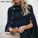 WOTWOY 2018 Knitted Cloak Sweater Women Casual Loose Shawl Autumn Winter Streetwear Poncho Women Sweater And Pullovers Plus Size