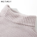 WOTWOY Autumn Winter Turtleneck Women 2018 Sweater Long Knitted Pullovers Women Loose Casual Sweaters Female Jumper Cashmere