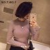 WOTWOY Shiny Lurex Autumn Winter Sweater Women Long Sleeve Pullover Women Basic Sweaters Women 2019 Korean Style Knit Tops Femme