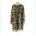 Winter Fashion Woman Sweaters Long Sleeve Leopard Print Knitted Cardigan Sweater Coat Tops Women Clothing Plus Size  2018 New