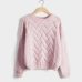 Winter O-neck Women's Sweater Jersey Woman Mohair Knitted Twisted Thick Warm Lady's Pullover 2019 College Jumper Women Pink Gray