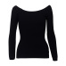 Wixra Warm and Charm Off Shoulder Knitted Sweater Women Autumn Elegant Jumper Pull Femel Winter High Stretch Knitwear Top