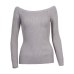 Wixra Warm and Charm Off Shoulder Knitted Sweater Women Autumn Elegant Jumper Pull Femel Winter High Stretch Knitwear Top