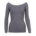 Wixra Warm and Charm Off Shoulder Knitted Sweater Women Autumn Elegant Jumper Pull Femel Winter High Stretch Knitwear Top