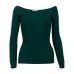 Wixra Warm and Charm Off Shoulder Knitted Sweater Women Autumn Elegant Jumper Pull Femel Winter High Stretch Knitwear Top