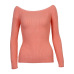 Wixra Warm and Charm Off Shoulder Knitted Sweater Women Autumn Elegant Jumper Pull Femel Winter High Stretch Knitwear Top