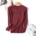 Wixra Women Winter Spring All base Match O-Neck Sweater Basic For Daily Pullovers Pure Color Womens Clothing