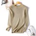 Wixra Women Winter Spring All base Match O-Neck Sweater Basic For Daily Pullovers Pure Color Womens Clothing