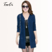 Women Autumn Cardigan With Pockets Women's Clothing Soft and Comfortable Coat Knitted V-Neck Long Cardigan Female Sweater Jacket