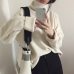 Women Autumn Winter Turtleneck Sweater Jumper Knitted Pullover Tops Elegant Plus Size Pull Femme jesery sueter feminino