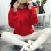 Women Candy Colors Sweaters Fashion Autumn Winter Warm Mohair O-Neck Pullover Long Sleeve Casual Sweater Knitted Tops NS8924