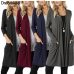 Women Cardigan Long Sleeve High Quality Tops Simple Autumn New Female Elegant Pocket Knitted Outerwear Sweater Warm plus size Y