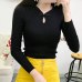 Women Elegant Cheongsam Turtleneck Sweater Women Vintage Long Sleeve Sweater Pullover Autumn New Fashion Knitted Sweater Tops