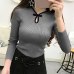 Women Elegant Cheongsam Turtleneck Sweater Women Vintage Long Sleeve Sweater Pullover Autumn New Fashion Knitted Sweater Tops