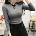 Women Elegant Cheongsam Turtleneck Sweater Women Vintage Long Sleeve Sweater Pullover Autumn New Fashion Knitted Sweater Tops