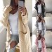 Women Long Cardigan Sweater Top Long Sleeve loose knitting cardigan sweater Women Knitted Female Cardigan pull femme