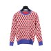 Women New vintage red leaf Jacquard  warm sweaters long sleeve o neck lurex pullovers  autumn knitted retro tops blusas C-014