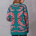 Women New vintage warm sweaters UFO Clouds Jacquard pullovers winter autumn knitted retro loose tops blusas C-012