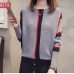 Women Striped Sweaters and Pullovers 2019 Fall Fashion Female New Arrival Knitted Pullover Tops Loose Elegant Cotton Pull Jumper