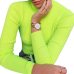 Women Sweaters Turtleneck Long Sleeve Fluorescent Green Jumpers Female Winter Tops Sexy Knitted Shirts Pullovers Club Elastic