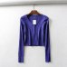 Women V Neck Knitting Ribbed Cardigan With Covered Button