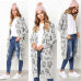 Women leopard knitted long cardigan long sleeve sweater overcoat for female women 2018 autumn new outwear coats women autumn