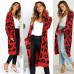 Women leopard knitted long cardigan long sleeve sweater overcoat for female women 2018 autumn new outwear coats women autumn