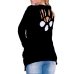 Women's Summer Autumn Black Casual Jacket Jumper Tops Long Sleeve Sexy Back Skull Cut Out Sweaters