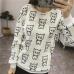 Women's sweater casual O-neck long-sleeved print Fleece warm sweater 2018 fashion sweet and self-cultivation women's tops tide