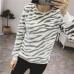 Women's sweater casual O-neck long-sleeved print Fleece warm sweater 2018 fashion sweet and self-cultivation women's tops tide