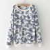 Women's sweater casual O-neck long-sleeved print Fleece warm sweater 2018 fashion sweet and self-cultivation women's tops tide