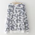 Women's sweater casual O-neck long-sleeved print Fleece warm sweater 2018 fashion sweet and self-cultivation women's tops tide